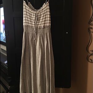 Grey and white knit sundress
